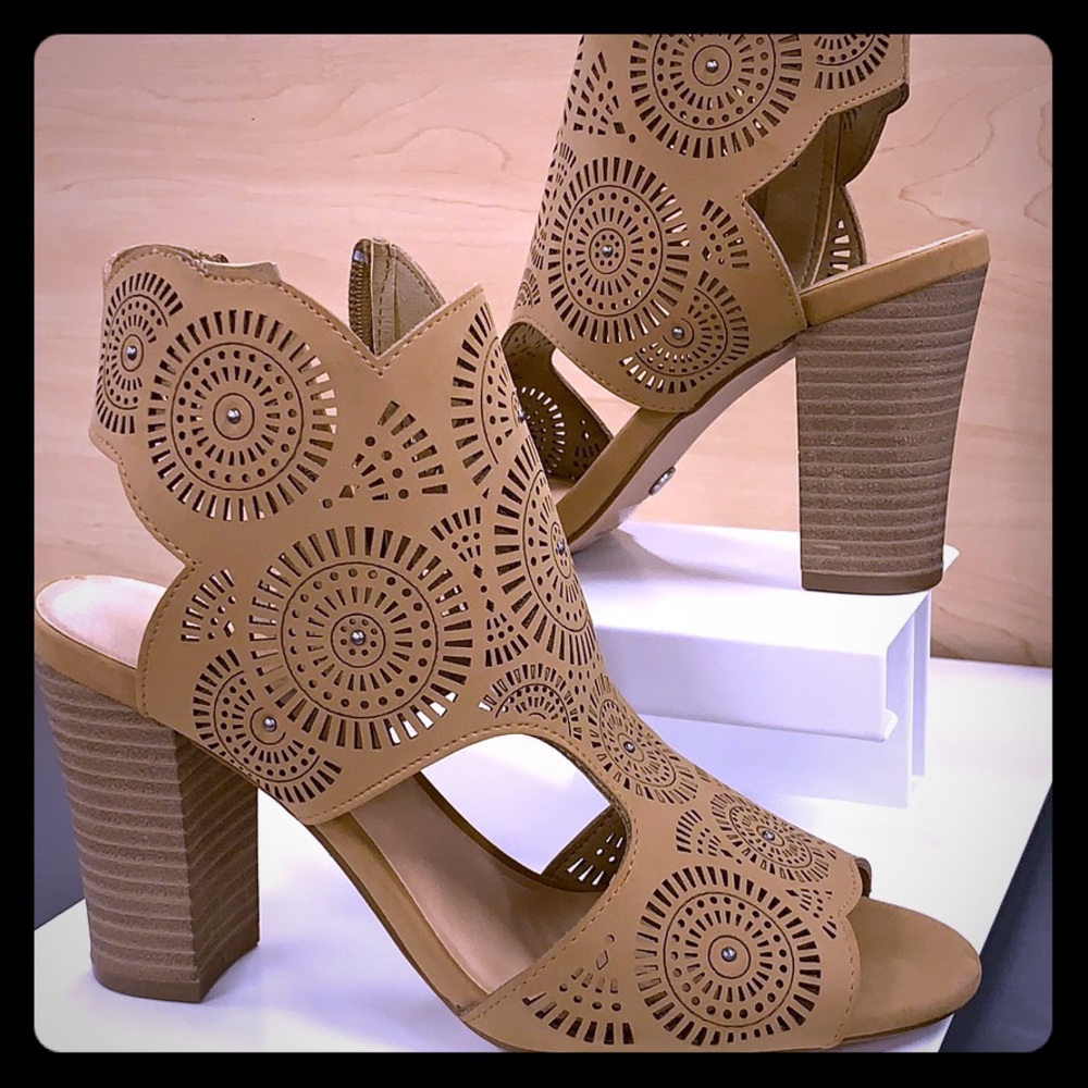 Ran XOXO block heel sandals